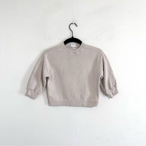 Zara Unisex Light Beige Positive & Happy Sweatshirt Size 18-24 Months